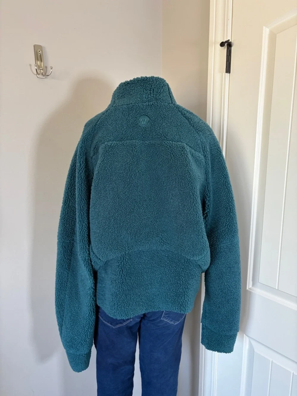 Lululemon Scuba Oversized Cropped Fleece Funnel Neck Green Jasper XL/XXL - Picture 5 of 13